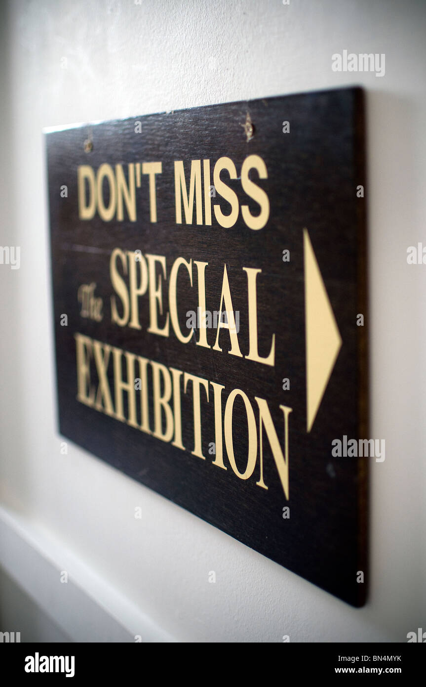 Non perdetevi la nostra esposizione speciale Foto Stock