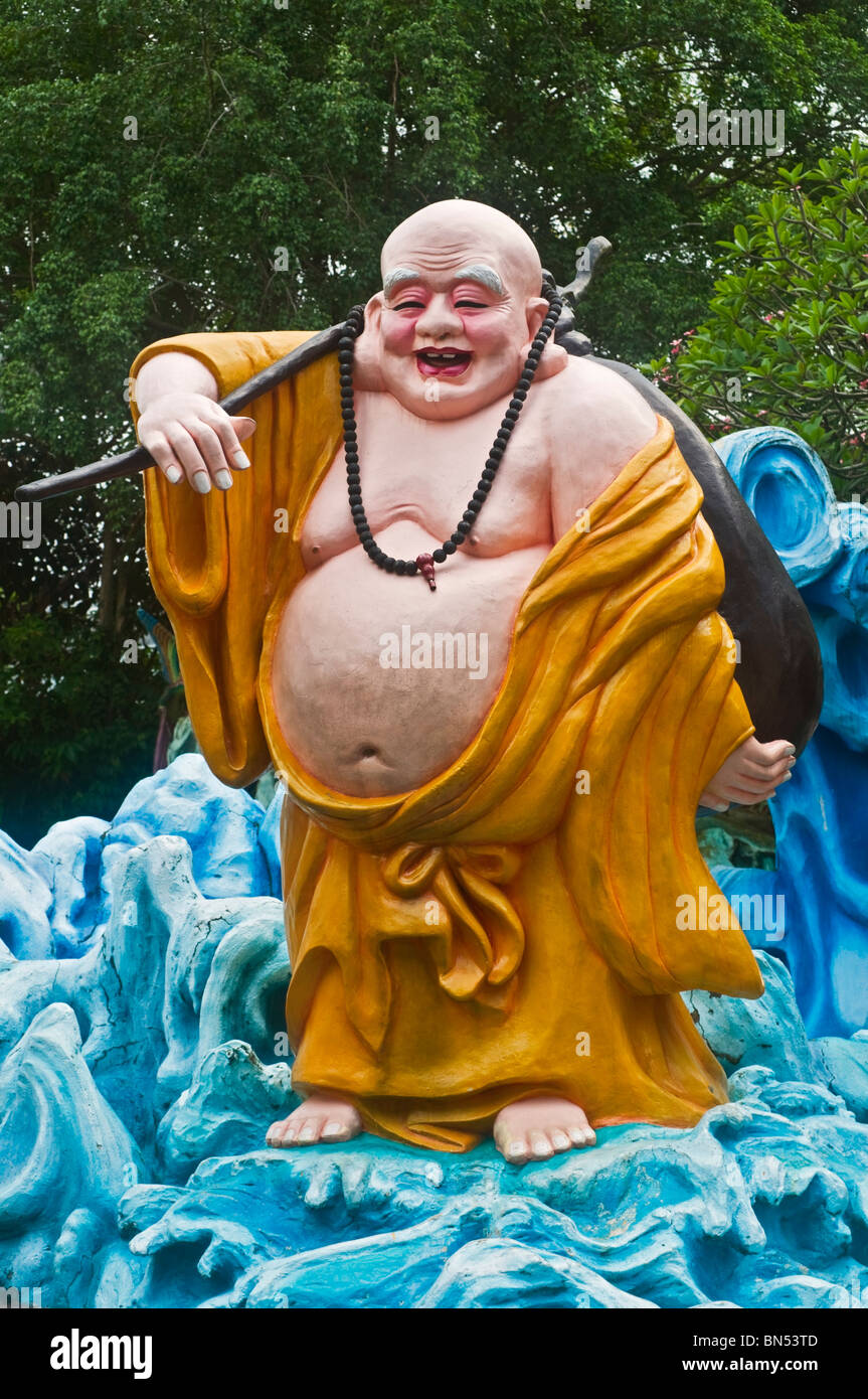 La risata di Buddha Haw Par Villa Tiger Balm Gardens Singapore Foto Stock