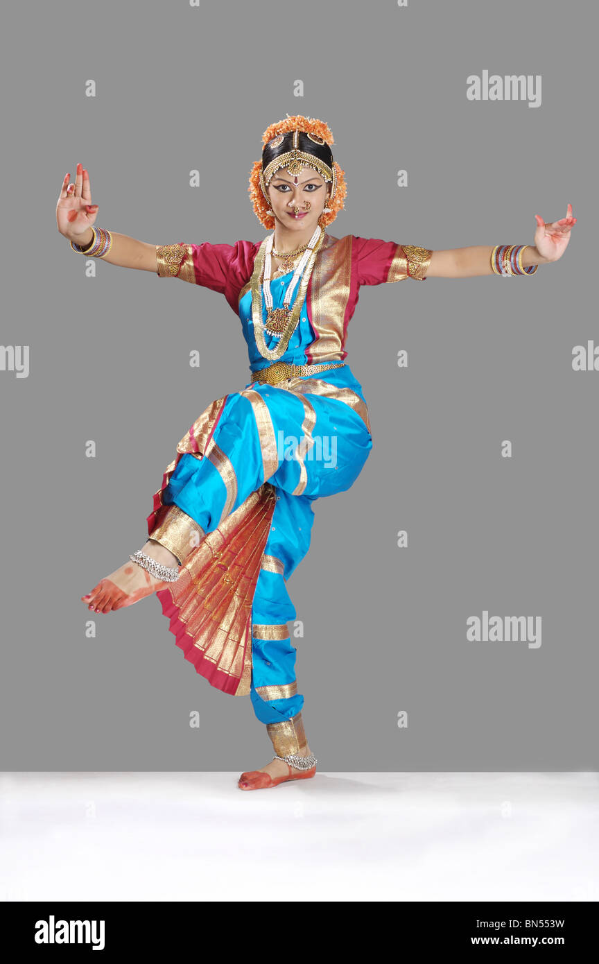 Shamnu hasta una postura in bharatnatyam Foto Stock