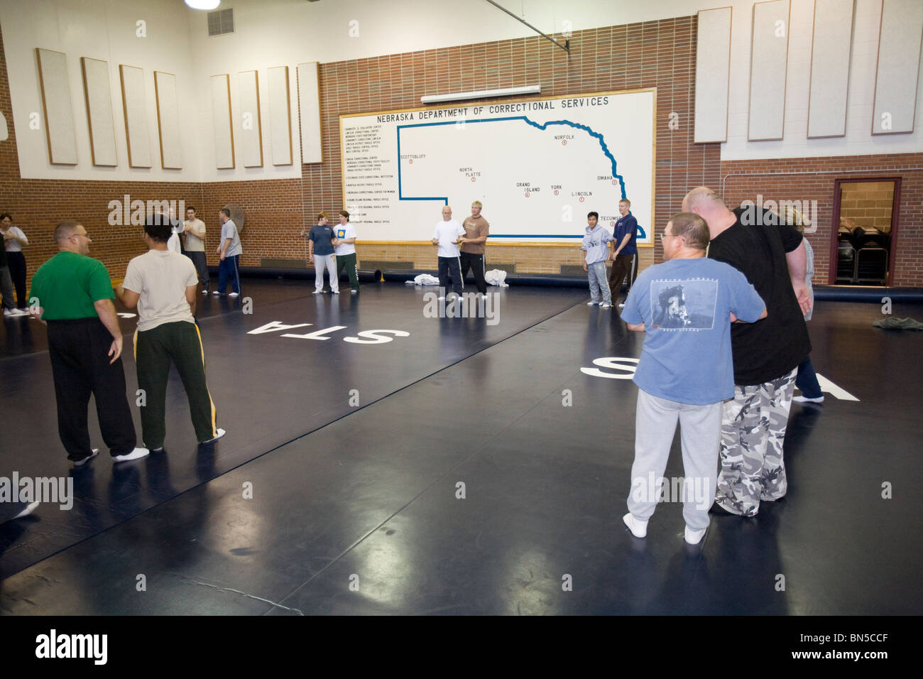 Formazione del personale accademia Nebraska Dipartimento di correzioni. La formazione delle attuali e future correzioni ufficiali. Foto Stock