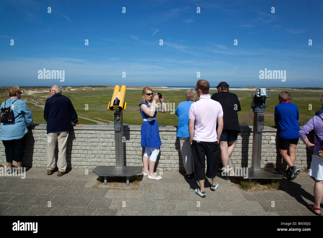 De Slufter view point; Texel; Paesi Bassi Foto Stock