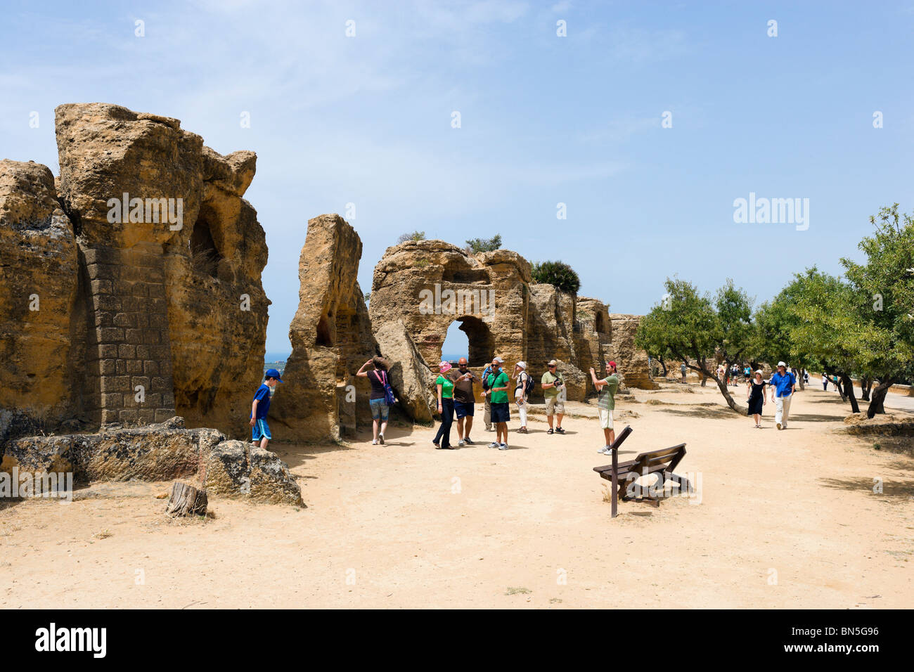 Il Arcosoli Bizantini, Valle dei Templi, Agrigento, Sicilia, Italia Foto Stock