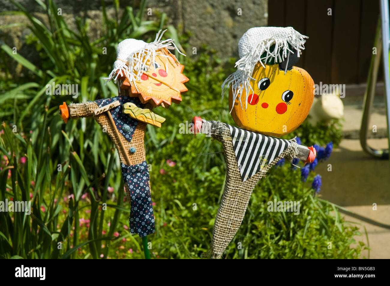 Una mostra a Wray Spaventapasseri Festival, nel villaggio di Wray, vicino a Lancaster, England, Regno Unito Foto Stock