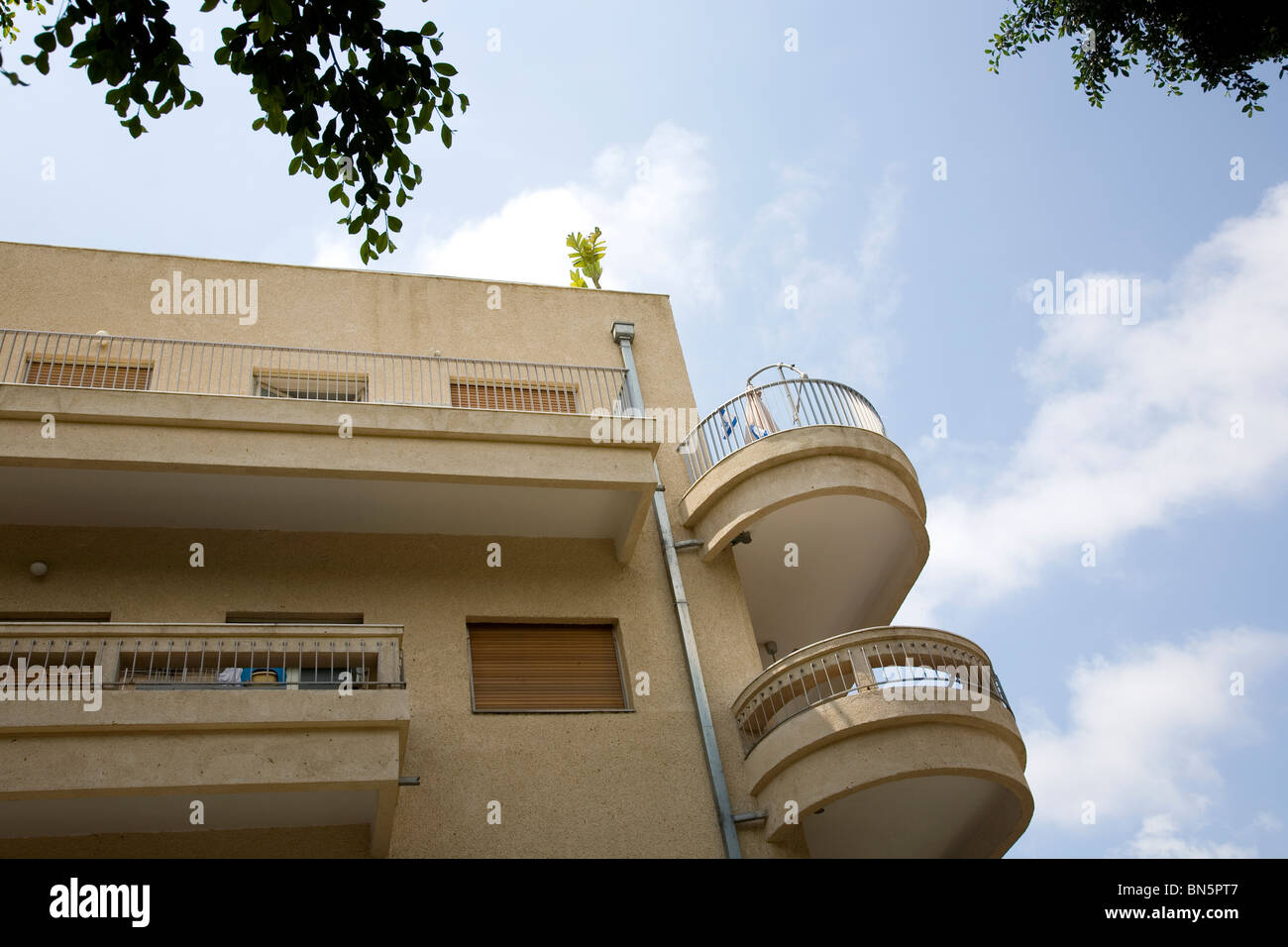 Shderot Rothschild Avenue architettura Bauhaus di Tel Aviv Foto Stock