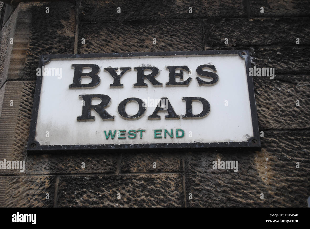 Byres Road Glasgow. Foto Stock