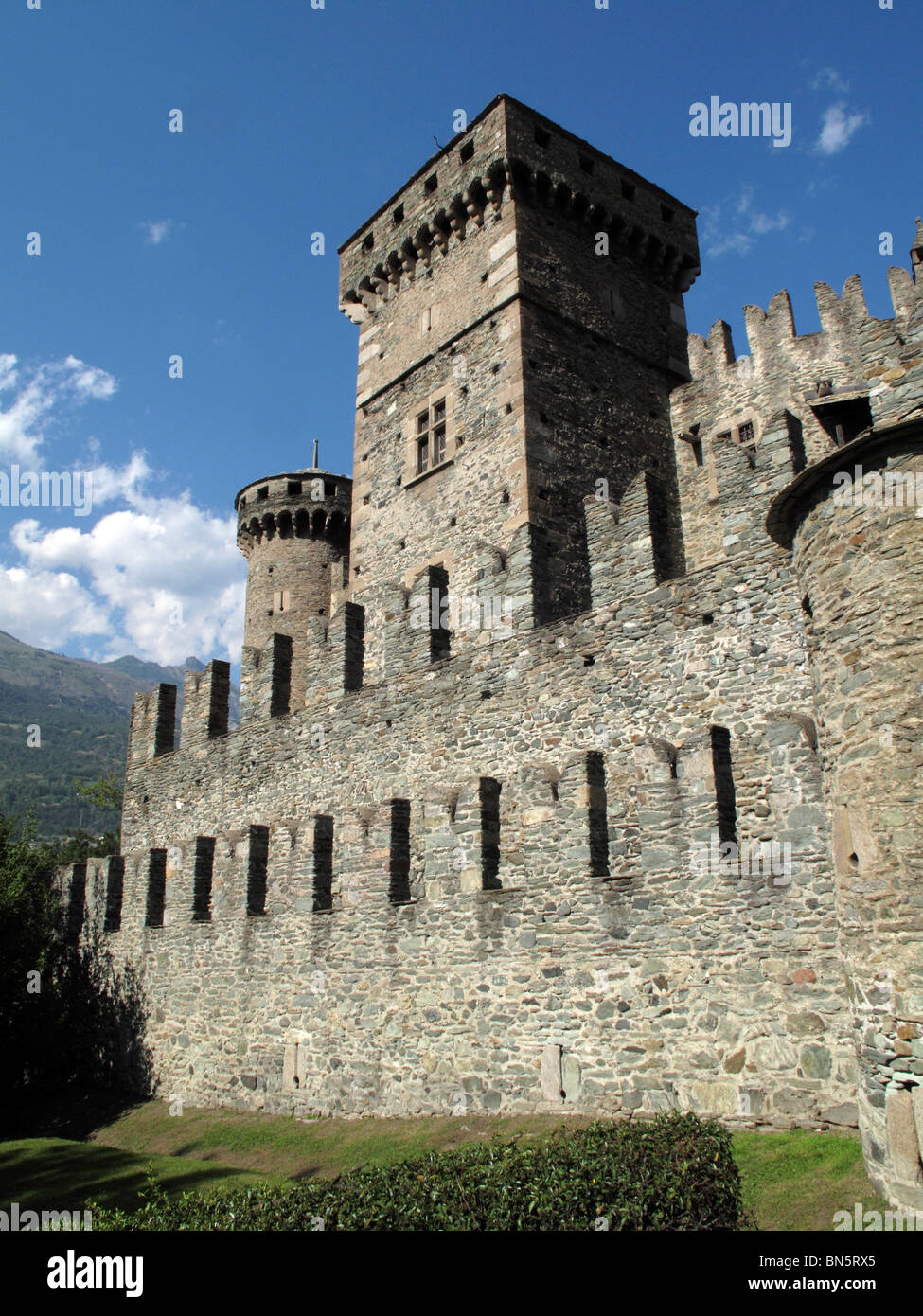 Castello di Fenis Aosta Italia Foto Stock