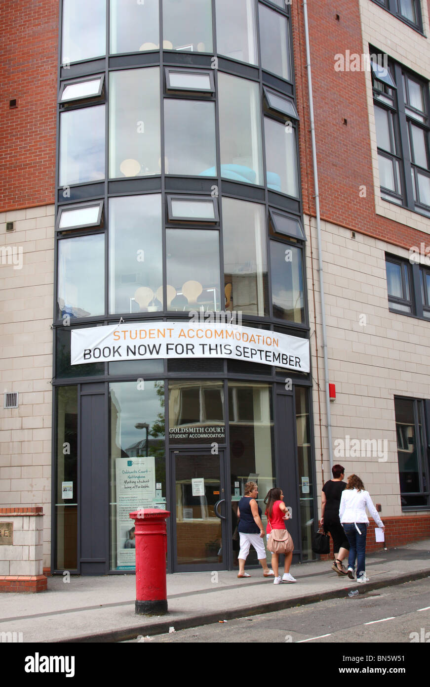 Student Accommodation in Nottingham, Inghilterra, Regno Unito Foto Stock
