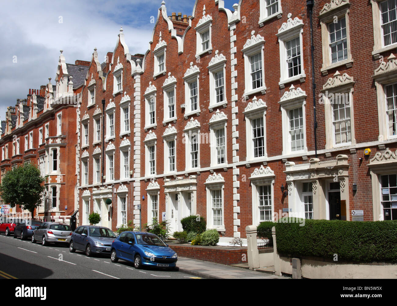 Case di città di Nottingham, Inghilterra, Regno Unito Foto Stock