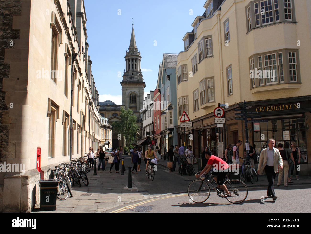 Turl Street e Lincoln College Library guglia Oxford Giugno 2010 Foto Stock