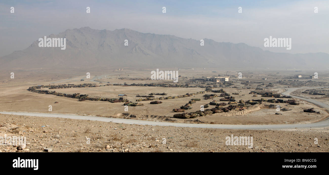 I carri armati russi durante la guerra sovietica Foto Stock