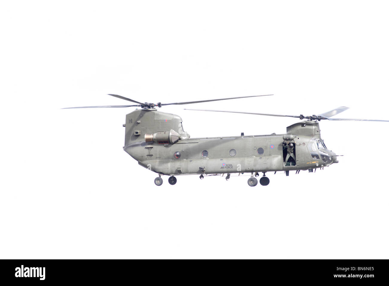 Boeing Chinook è un tandem rotore elicottero Royal Air Force elicottero, RAF Waddington, Lincoln, Airshow internazionale. Il Boei Foto Stock