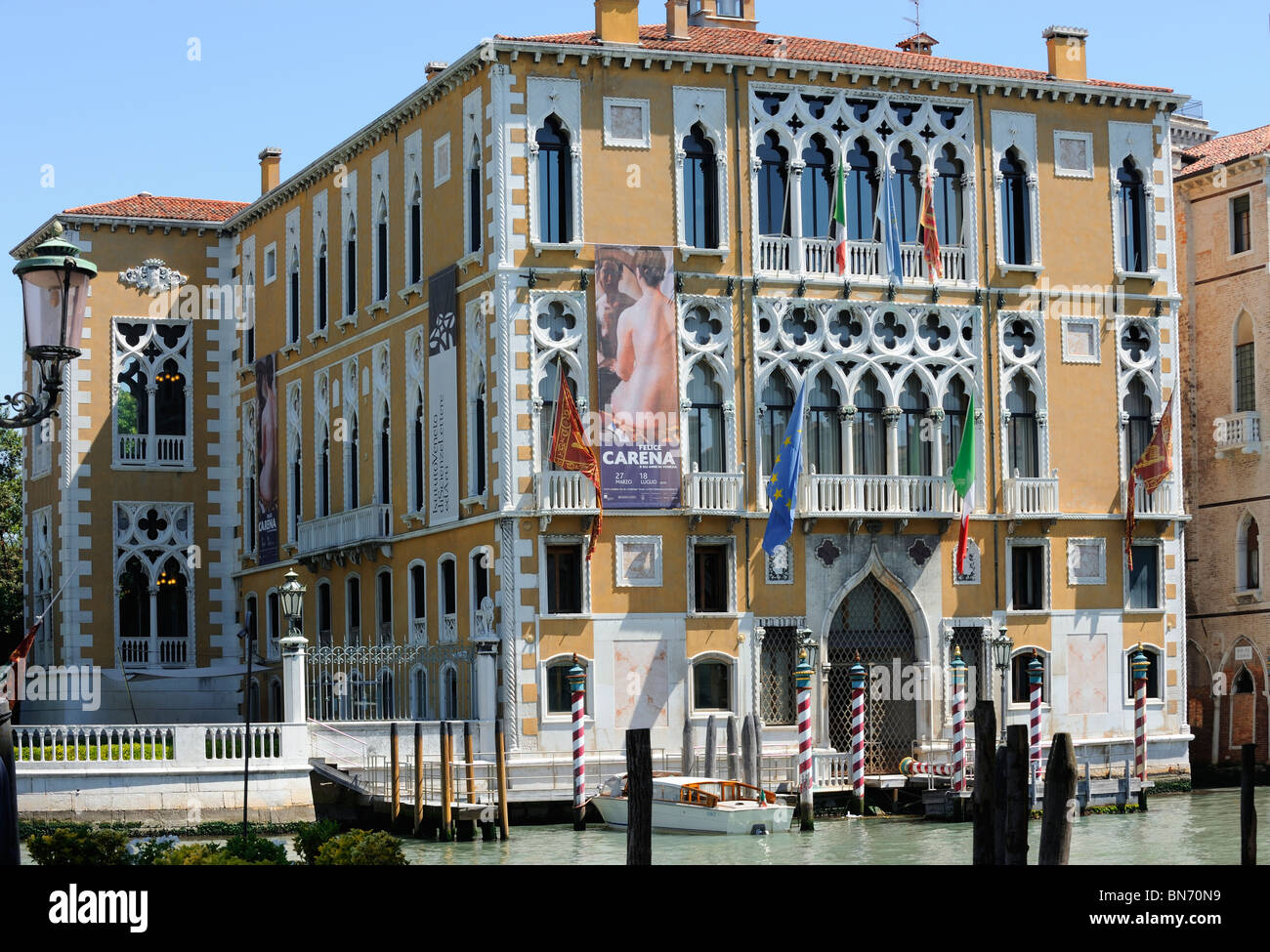 Palazzo Cavalli Franchetti sul Canal Grande a Venezia, Italia Foto Stock