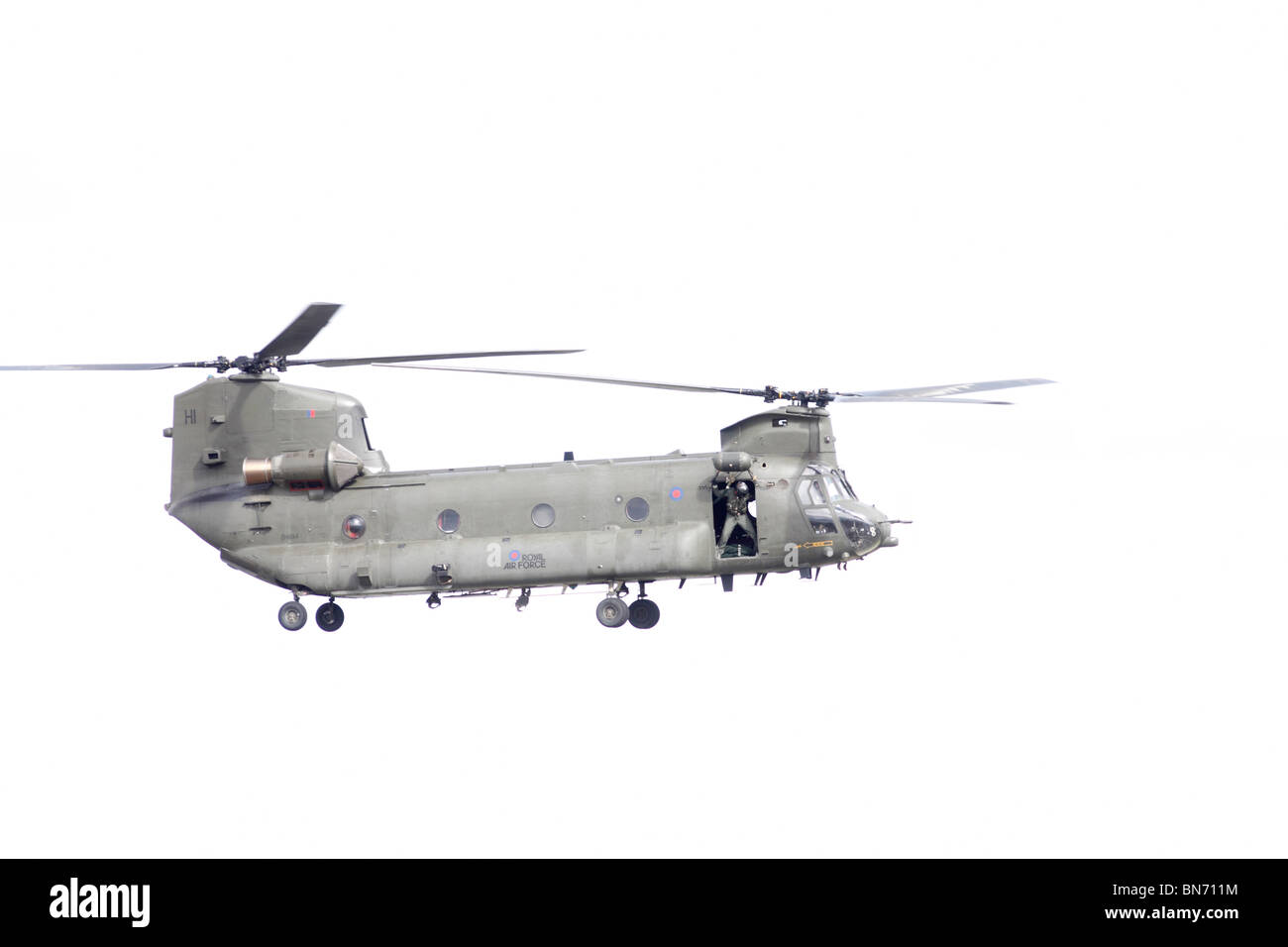 Boeing Chinook è un tandem rotore elicottero Royal Air Force elicottero, RAF Waddington, Lincoln, Airshow internazionale. Il Boei Foto Stock