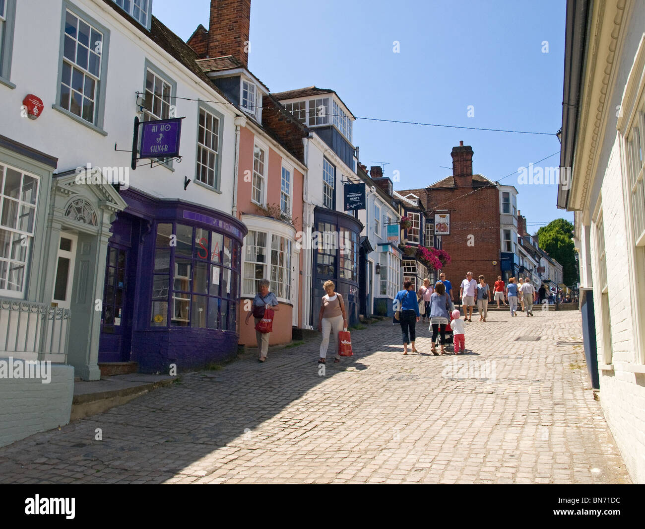 Quay Hill Lymington Hampshire England Regno Unito Foto Stock