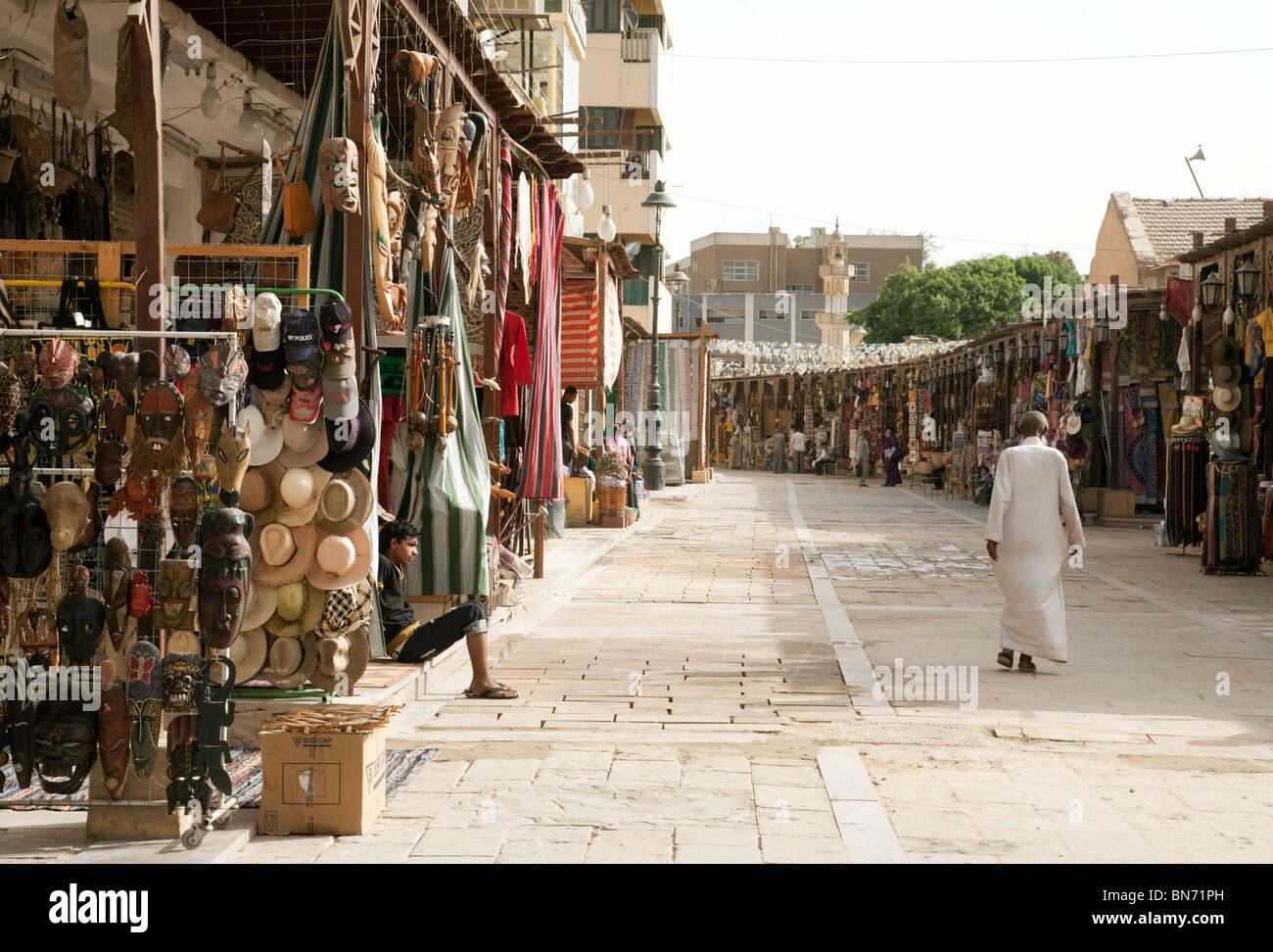 Egypt Street Scene dal mercato di Aswan, Aswan, Alto Egitto Africa Foto Stock