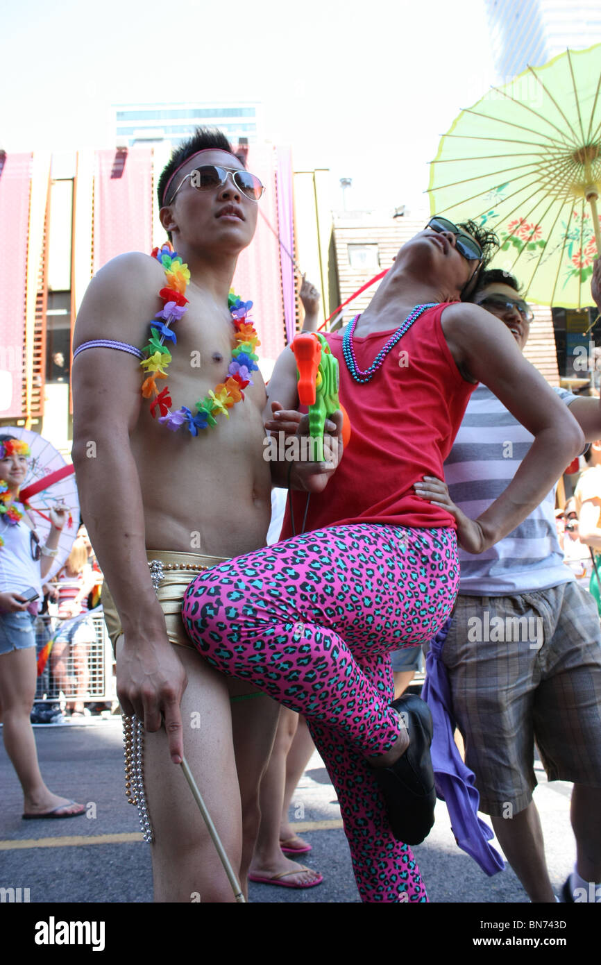 Uomo Gay Pride Parade Foto Stock