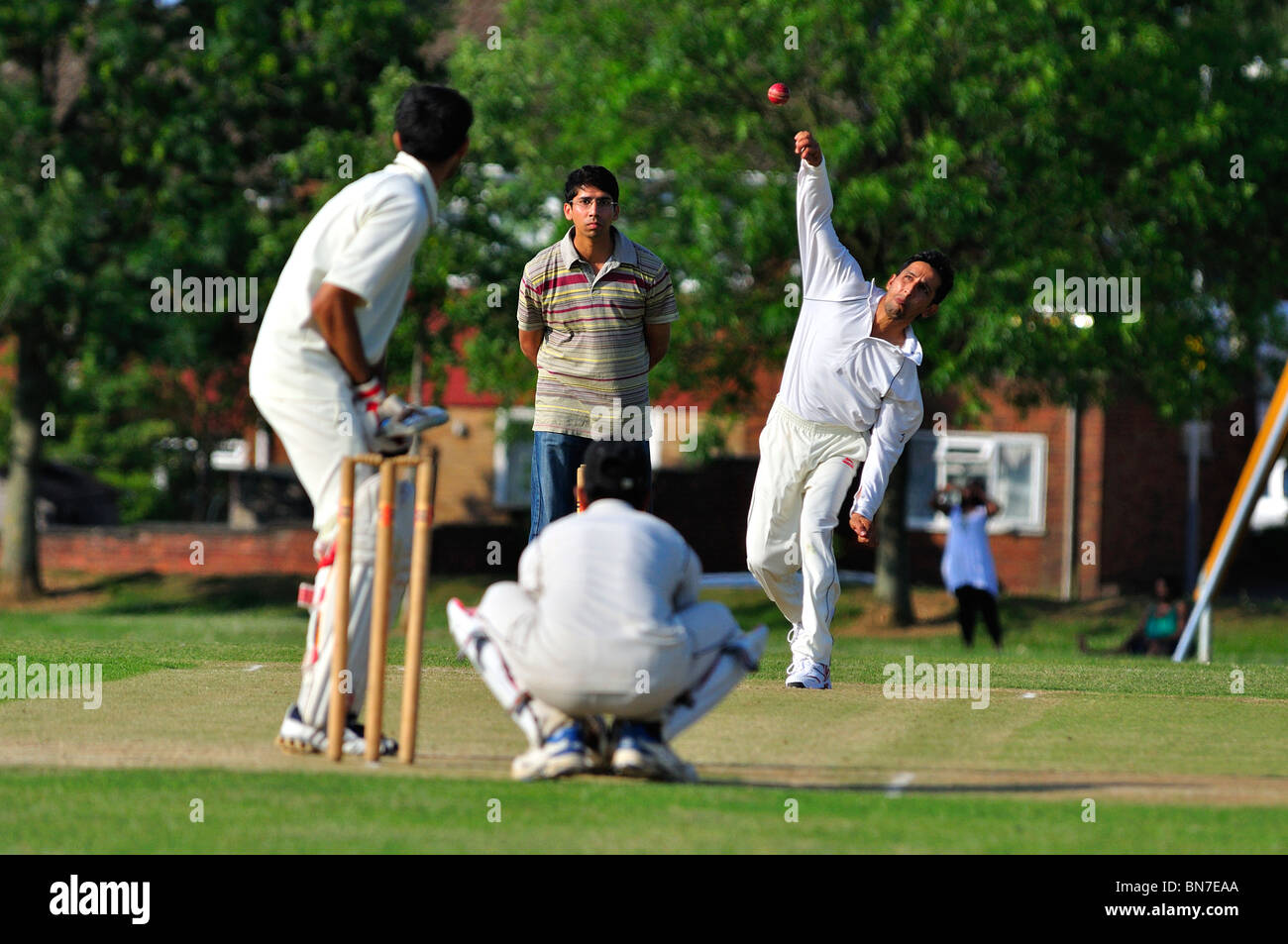 Partita di Cricket in Luton Foto Stock
