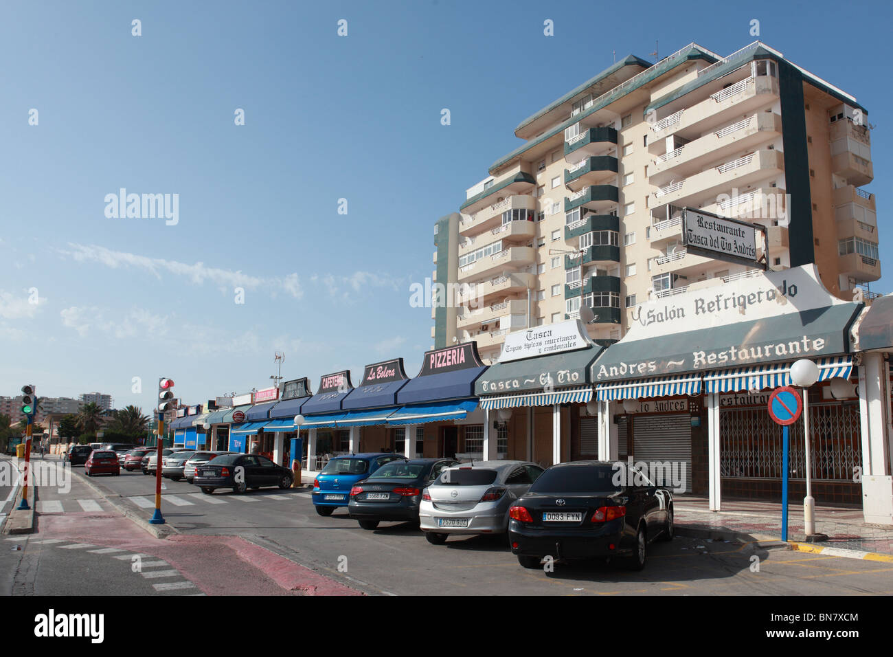 Blocco di appartamenti di vacanza spagnola Resort Foto Stock