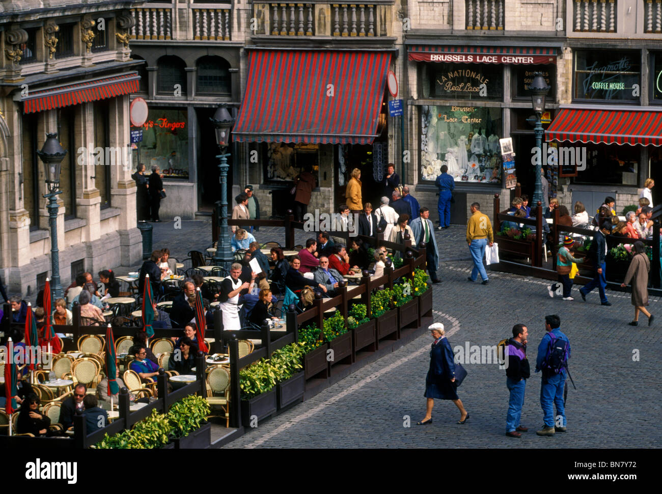 Le Roy d'espagne, caffetteria, ristorante, grandplace, Grand Place, città di Brussels, Bruxelles, Regione di Bruxelles capitale, Belgio, Europa Foto Stock