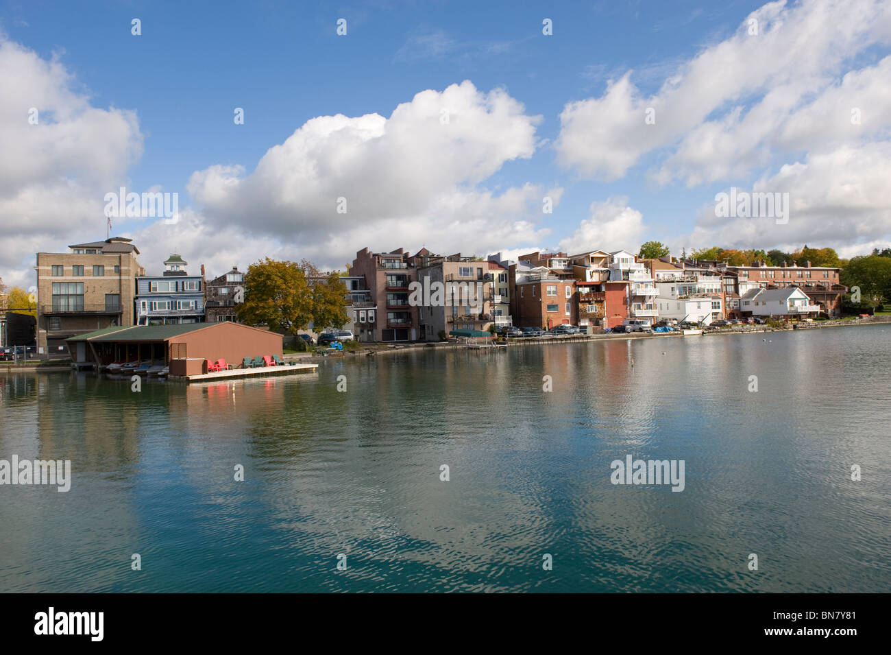 Vista di Skaneateles New York Regione dei Laghi Finger dal lago Skaneateles Foto Stock