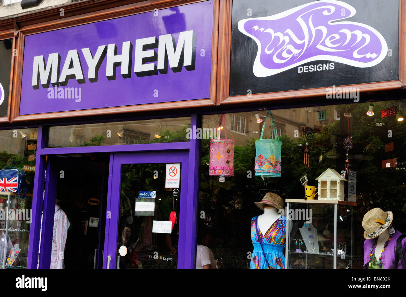 Mayhem progetta shop, Sidney Street, Cambridge, Inghilterra, Regno Unito Foto Stock