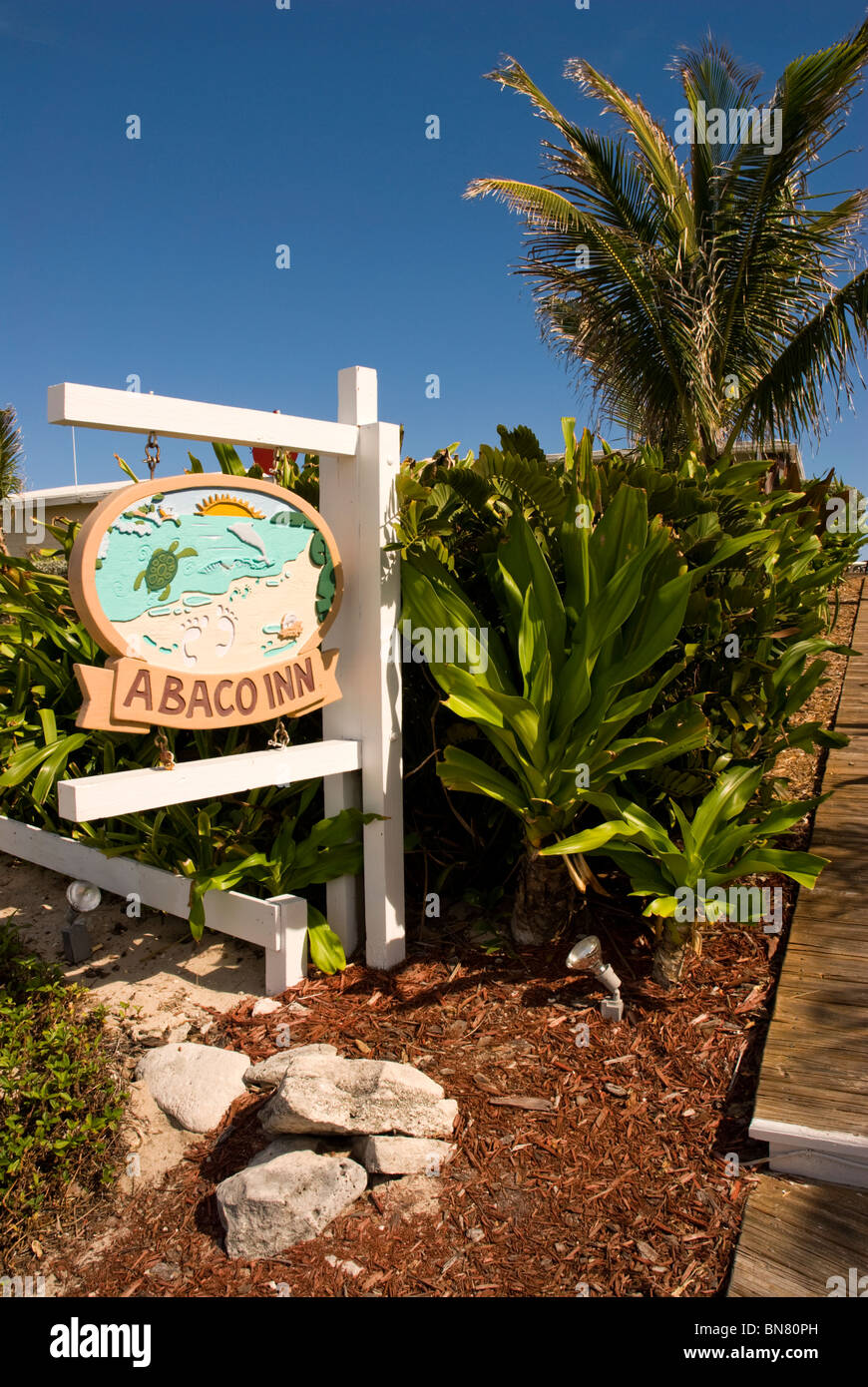 Abaco Inn, speranza comune, Abaco, Bahamas Foto Stock