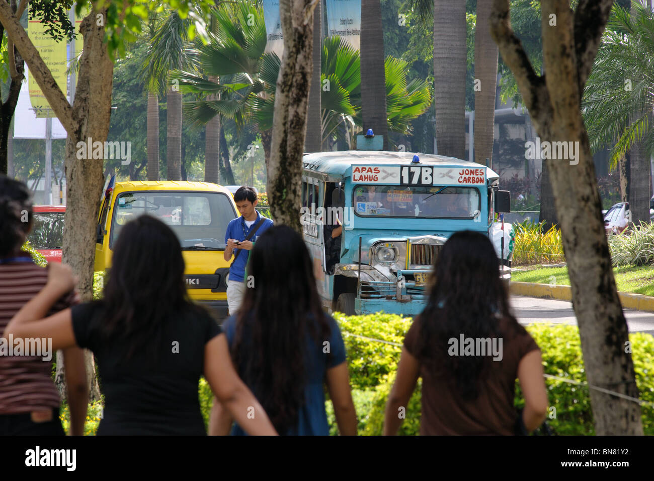 Mattina ora di punta si Park Cebu Filippine Foto Stock