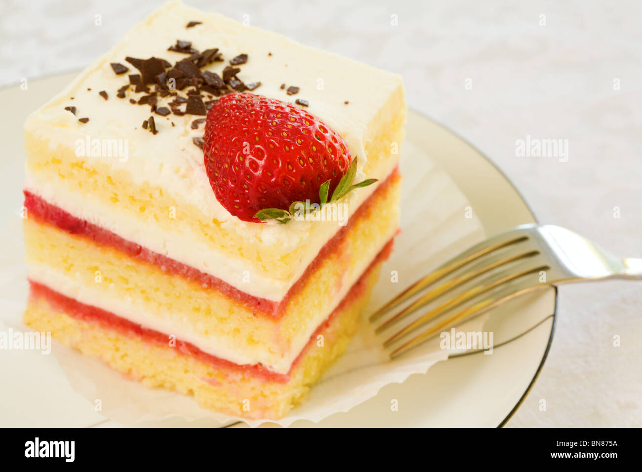 Torta di fragole Foto Stock
