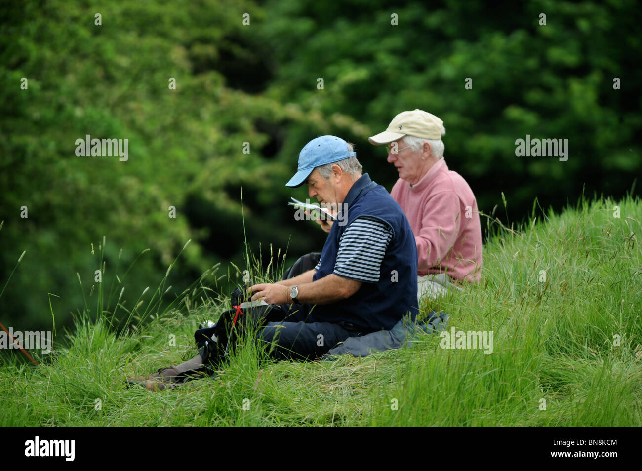Gli amanti del golf presso il Celtic Manor Wales Open 2008 sede per il 2010 Ryder Cup Foto Stock