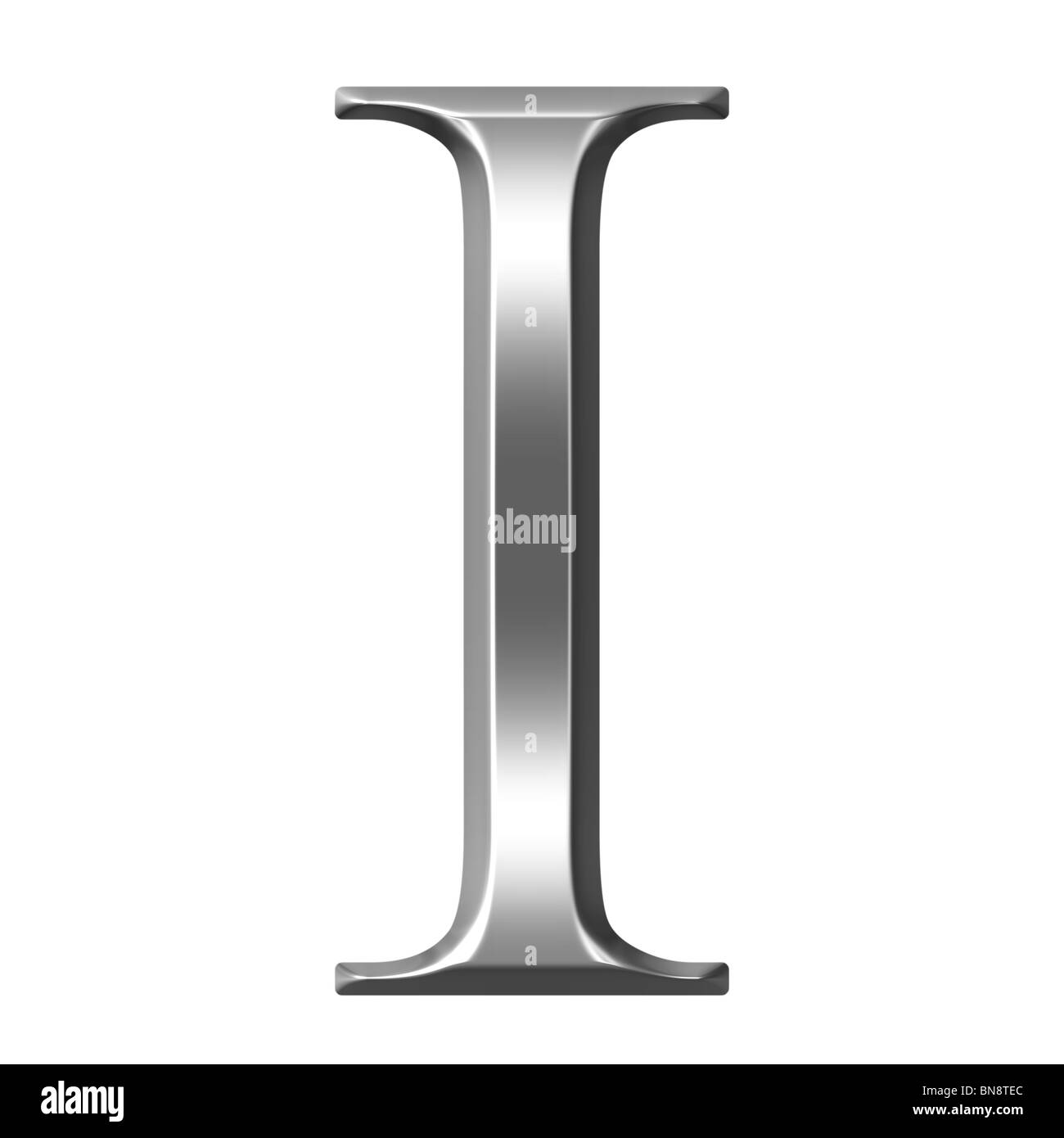 3d argento Greel lettera Iota Foto Stock