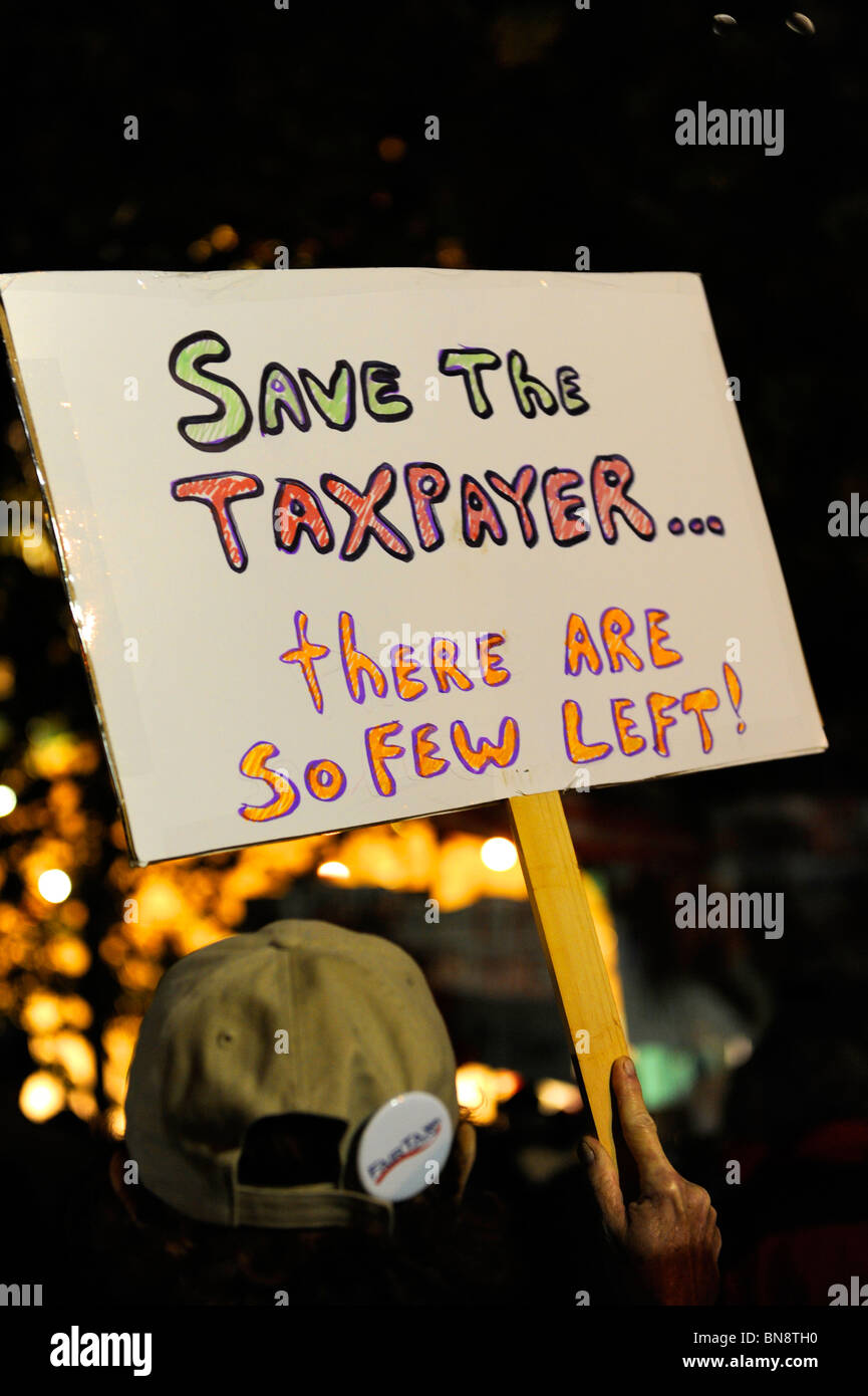 Orlando in Florida T Tea Party protesta delle azioni del governo e delle politiche Foto Stock