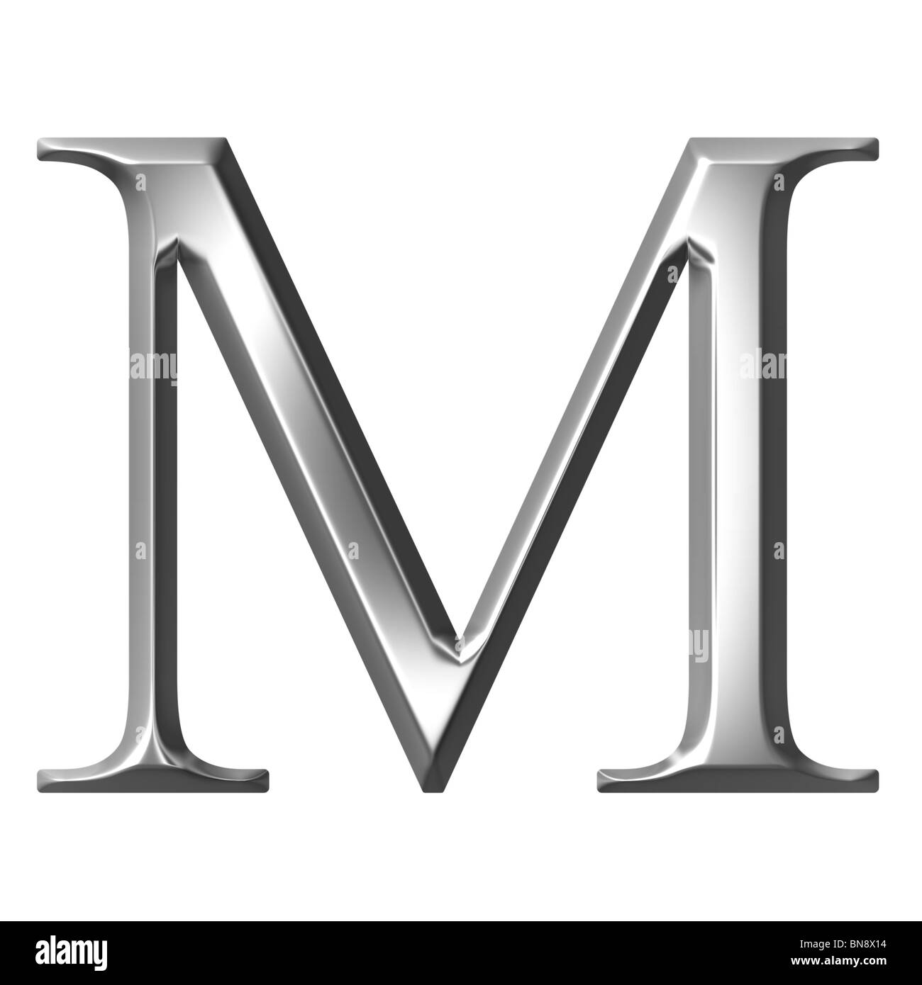3d argento lettera greca il mio Foto Stock