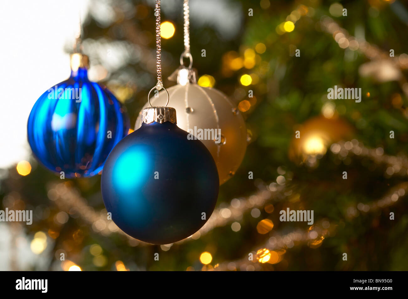 Le decorazioni di Natale. Foto Stock