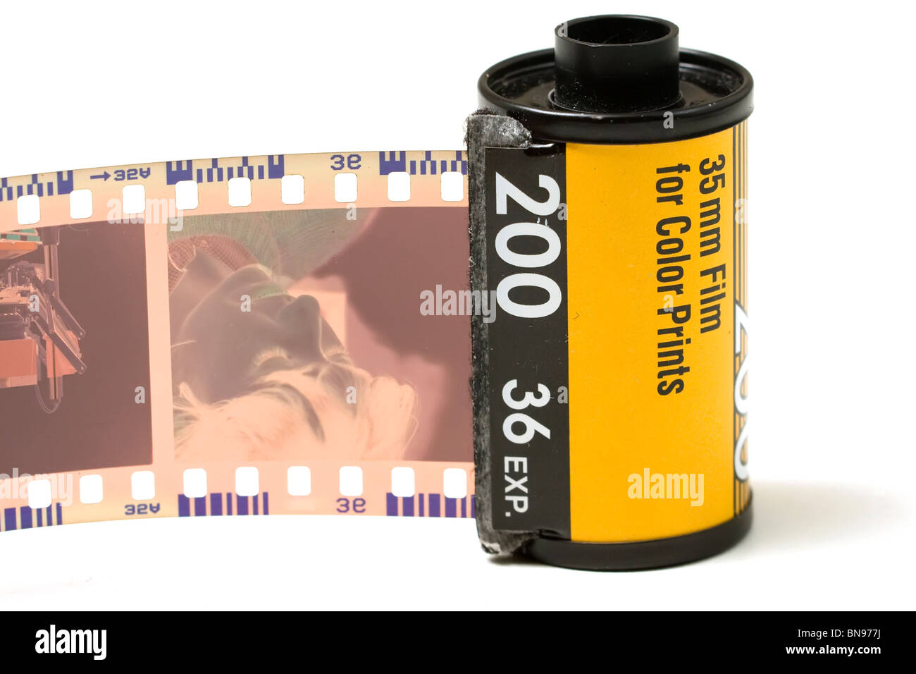 Film 35 mm con negativo a roll out Foto Stock