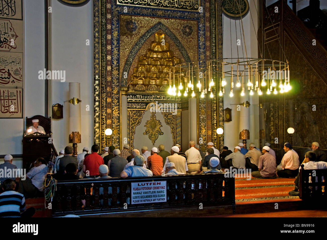 Ulu Cami islam moschea di Bursa Turchia città città Foto Stock