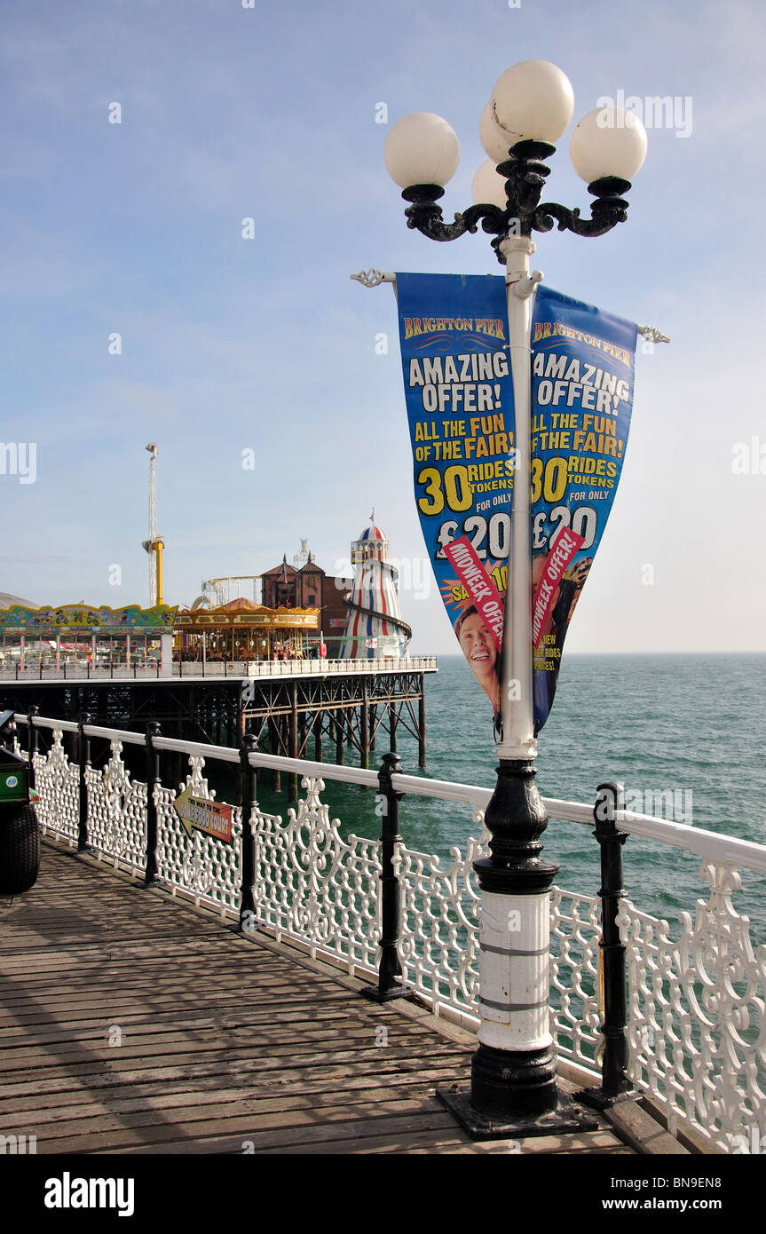 Il Brighton Pier e Brighton East Sussex, England, Regno Unito Foto Stock