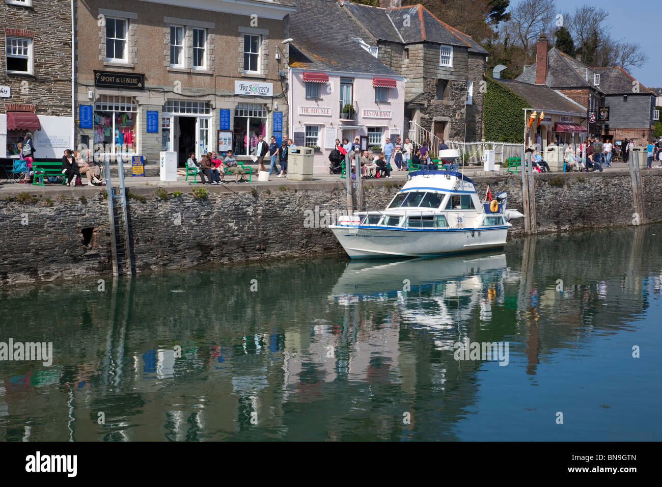 Padstow; porto e città; Cornovaglia Foto Stock