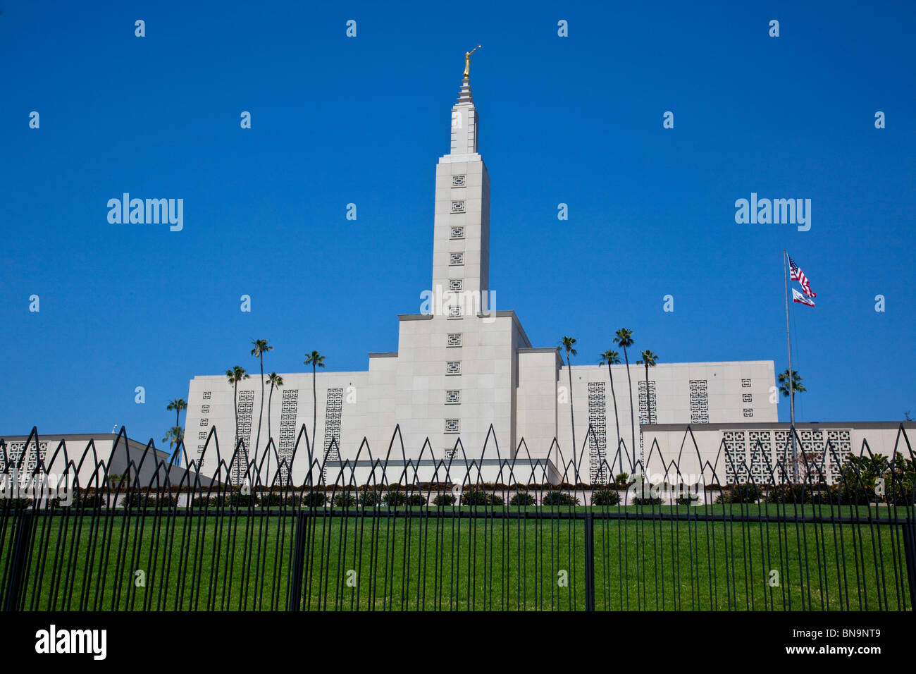 Tempio mormone a Los Angeles in California Foto Stock