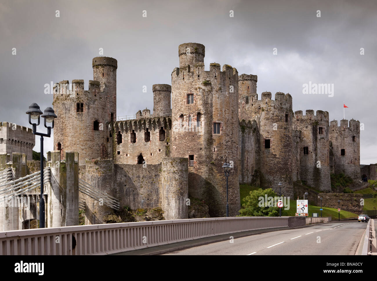Il Galles, Gwynedd, Conway Castle Foto Stock