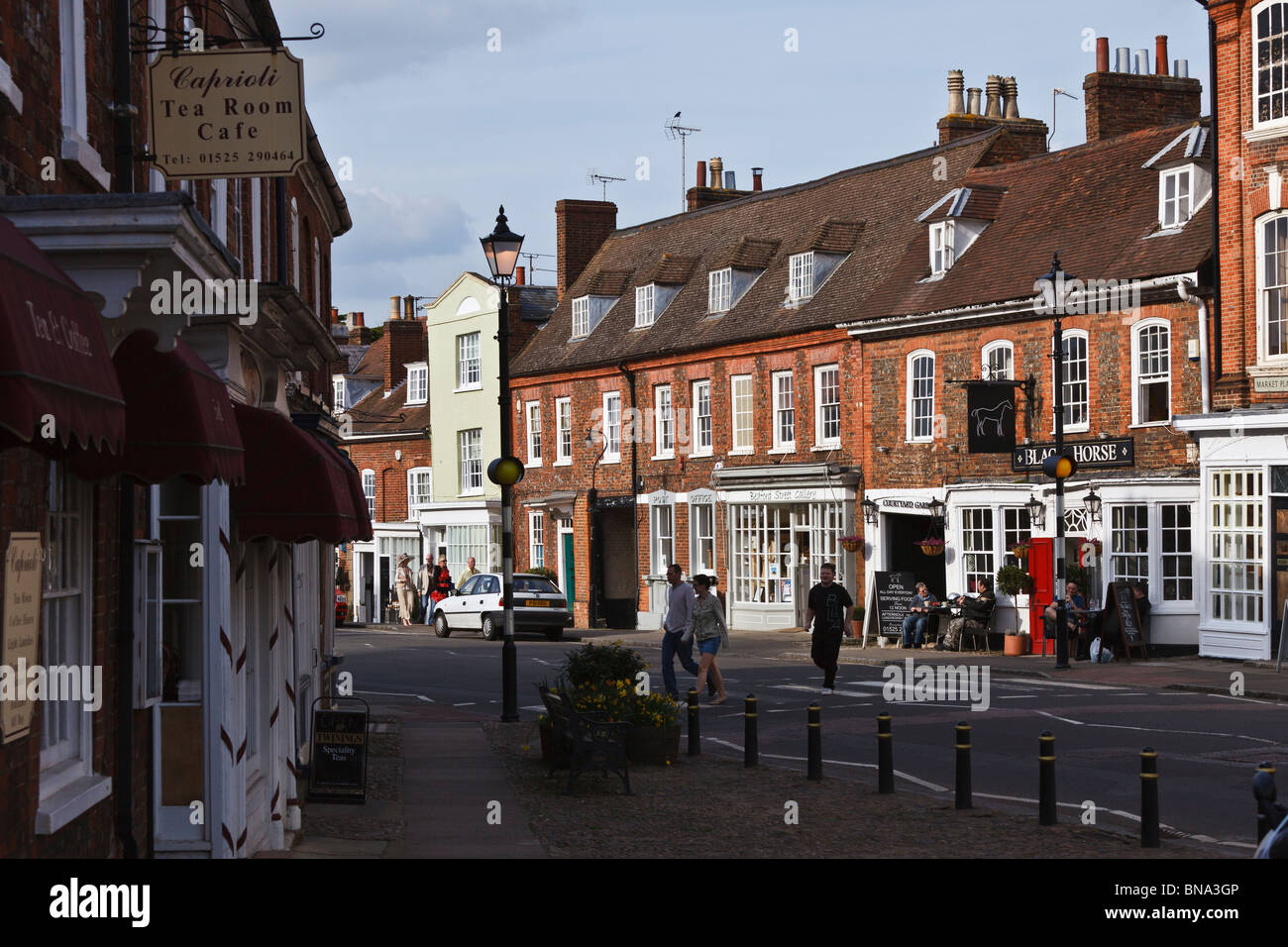 Woburn High Street, Bedfordshire, Inghilterra Foto Stock