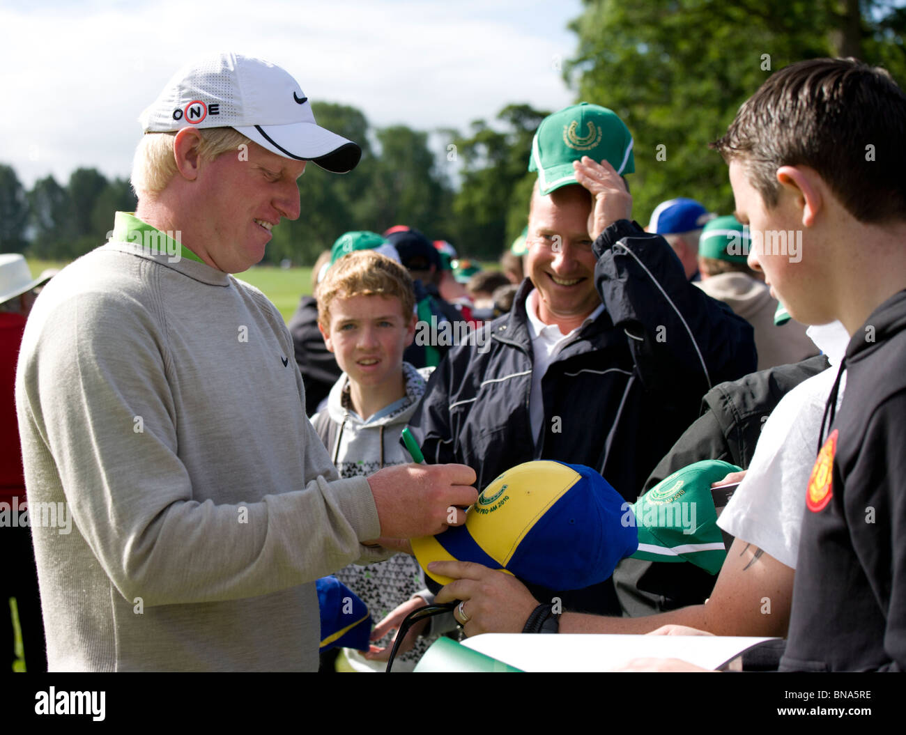 John Daly di JP McManus Pro-Am golf tournament, Adare Irlanda 6 Luglio 2010 Foto Stock