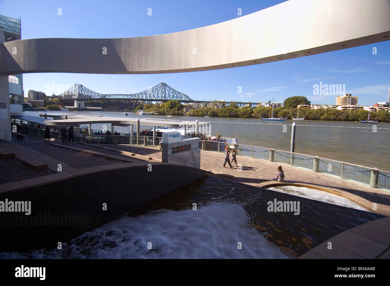 Riverside Center e piani di ponte, Brisbane, Queensland, Australia. N. PR o MR Foto Stock