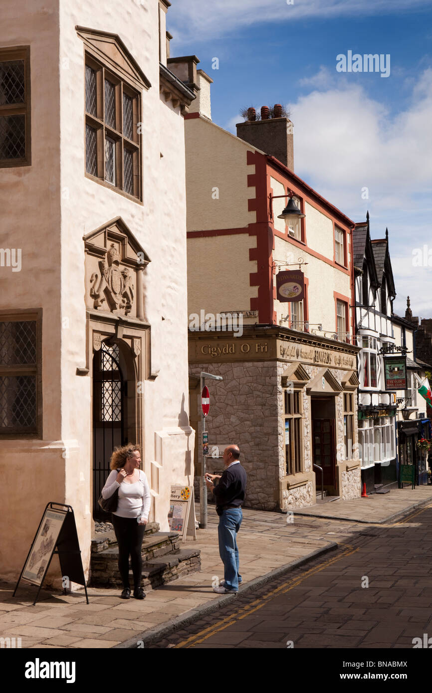 Il Galles, Gwynedd, Conway, High Street, Plas Mawr Foto Stock