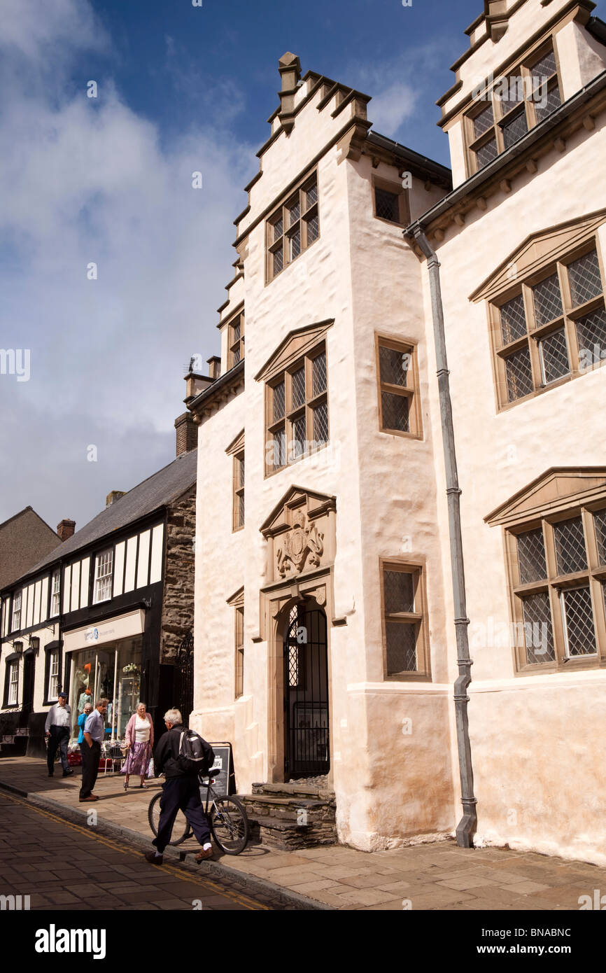 Regno Unito, Galles Gwynedd, Conway, High Street, Plas Mawr Foto Stock