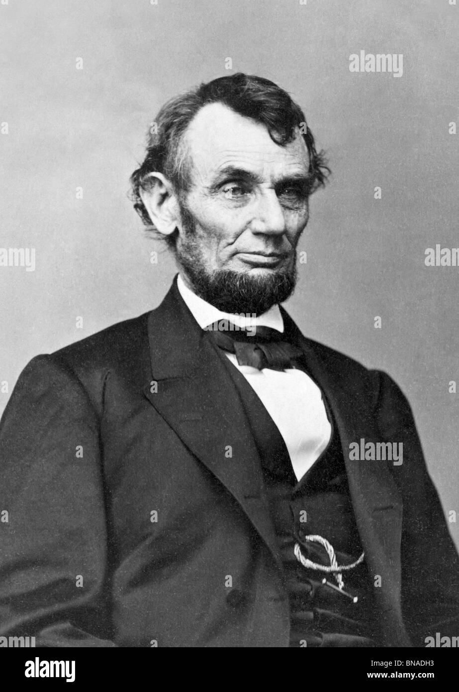 Foto ritratto di Abraham Lincoln (1809 - 1865) - Il sedicesimo presidente degli Stati Uniti (1861 - 1865) e il primo ad essere assassinato. Foto Stock