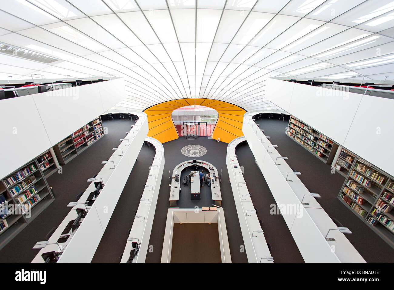Philologische Bibliothek (libreria filologica) della Freie Universitaet Berlin (Libera Università di Berlino) da Norman Foster Foto Stock