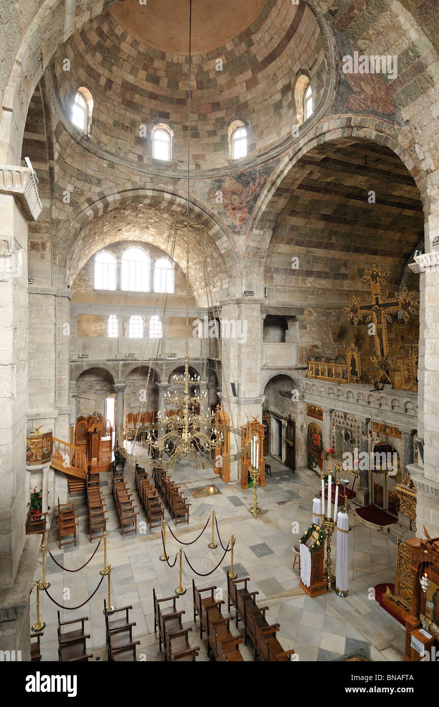 Paros. La Grecia. Panagia Ekatontapyliani chiesa, Parykia. Foto Stock