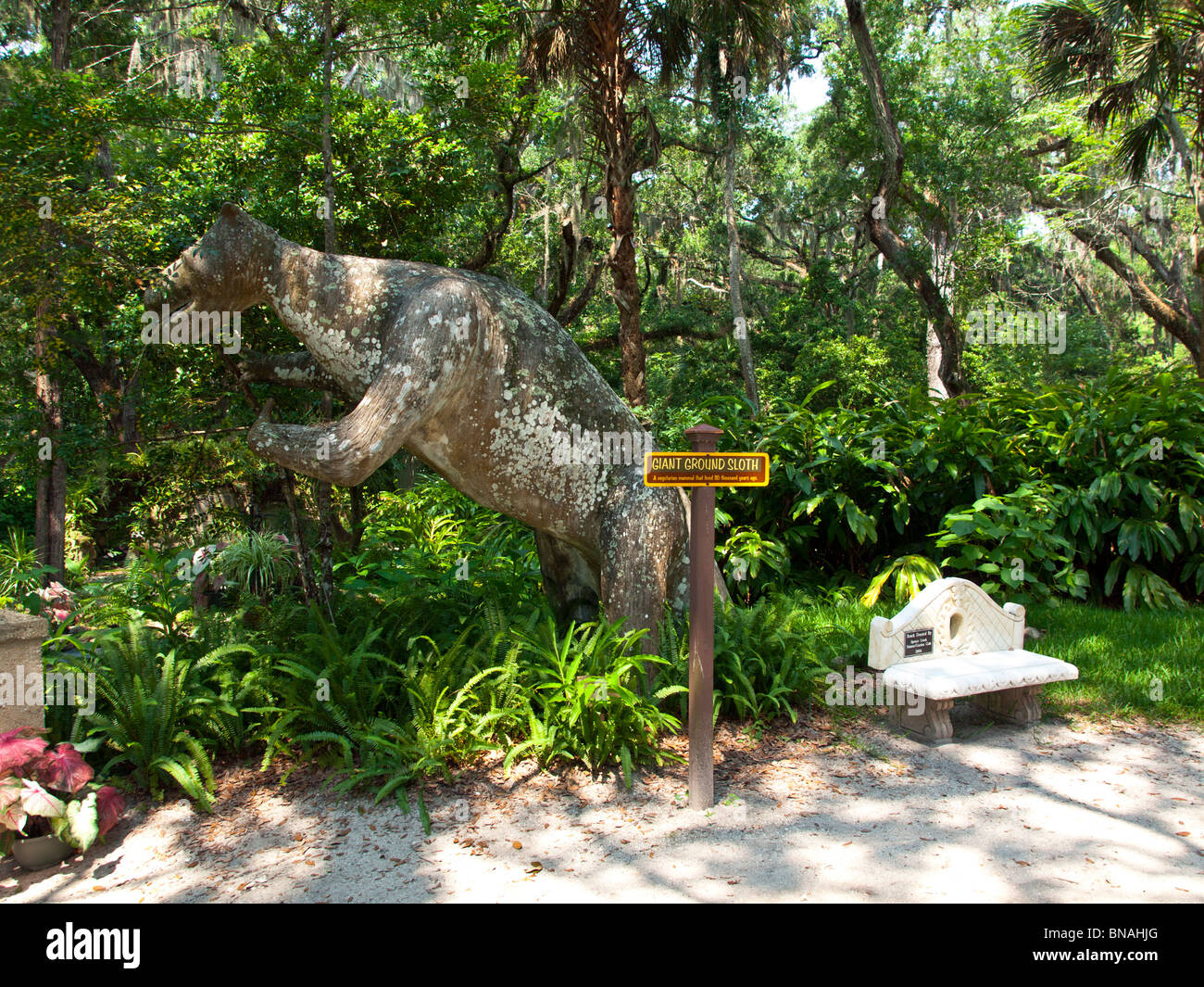 A Bongoland Dunlawton Plantation Sugar Mill Giardini in East Central Florida Foto Stock