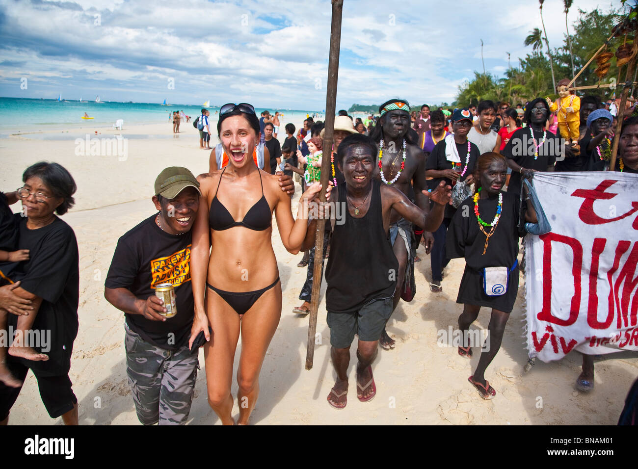 Il Boracay, Aklan, Filippine. Il Boracay è il top destinazione sulla spiaggia nelle Filippine ed è uno dei migliori al mondo. Foto Stock