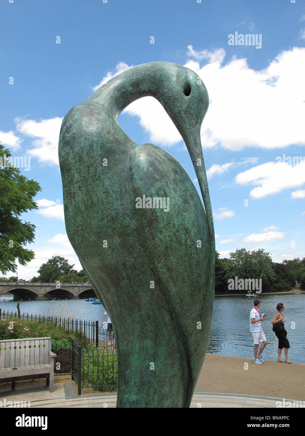 Hyde Park di Londra a serpentina Swan donazione della carità Foto Stock